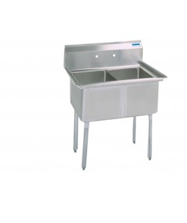 Sink, Two Wide Compartments
